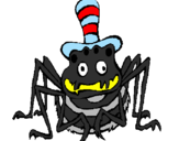 Coloring page Spider with hat painted bymichele
