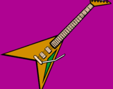 Coloring page Electric guitar II painted byJordina cervera