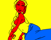 Coloring page Moorish princess painted byCYNHIA,