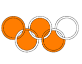Coloring page Olympic rings painted bypedro