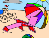 Coloring page Beach painted bysalem