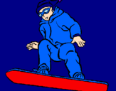 Coloring page Snowboard painted bymac