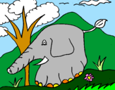 Coloring page Elephant painted bymoshi count