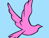 Coloring page Dove of peace in flight painted byfernanda      campos