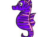 Coloring page Sea horse painted byBelle