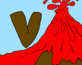 Coloring page Volcano  painted byTay