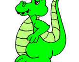 Coloring page Alligator painted bypedro