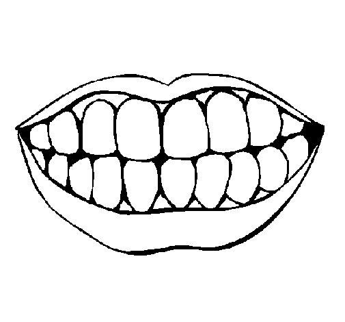 Coloring page Mouth and teeth painted byalan