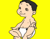 Coloring page Baby II painted byana55555