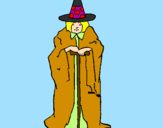 Coloring page Mysterious sorceress painted bysusana