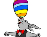 Coloring page Juggling rabbit painted byhumberto