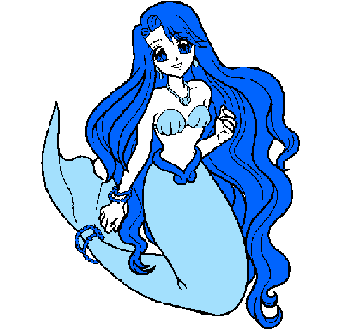 Coloring page Little mermaid painted bymermaid melody
