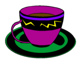 Coloring page Cup of coffee painted bysasy castellano