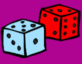 Coloring page Dice painted bylika 