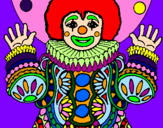 Coloring page Clown dressed up painted byfortesa