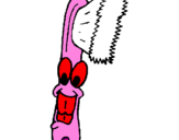 Coloring page Toothbrush painted bygreis