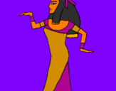 Coloring page Egyptian dancer II painted bybreanna