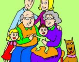 Coloring page Family  painted byAlexandra
