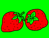 Coloring page strawberries painted byJoshua
