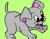 Coloring page Puppy painted byzoe