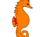 Coloring page Sea horse painted byBERTA