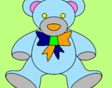 Coloring page Teddy bear painted byyesarry