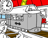 Coloring page Railway station painted bynahuel