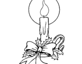 Coloring page Christmas candle painted byLOLA