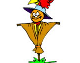 Coloring page Scarecrow painted byrenu