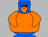 Coloring page Penguin painted byoliver and archie