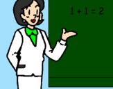 Coloring page Mathematics teacher painted byMaster Croker