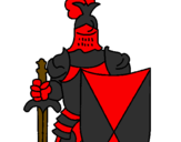 Coloring page Knight painted byray
