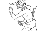 Coloring page Warrior painted bymatt