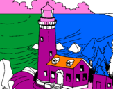 Coloring page Lighthouse painted bymonsse