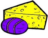 Coloring page Cheeses painted bynikki
