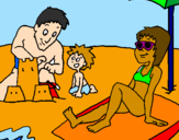 Coloring page Family vacation painted byEduarda