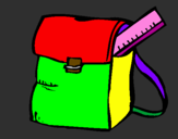 Coloring page School bag painted byzyg ausr