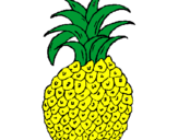 Coloring page pineapple painted byJanice