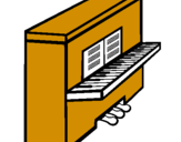 Coloring page Piano painted bydouglas