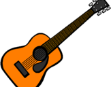 Coloring page Spanish guitar II painted bykeith
