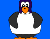 Coloring page Penguin painted byandres