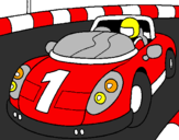 Coloring page Race car painted bynando