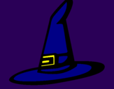 Coloring page Witch's hat painted byJonas