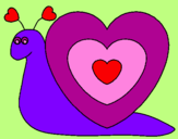 Coloring page Heart snail painted by Cute Tweety
