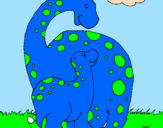 Coloring page Dinosaurs painted bykitar