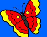 Coloring page Butterfly painted byMIGETA E D.A.