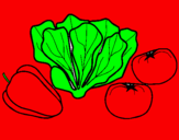 Coloring page Vegetables painted byanonymous