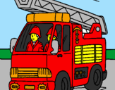 Coloring page Fire engine painted byserenalee