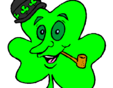 Coloring page Lucky clover painted bydad