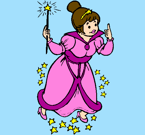 Coloring page Fairy godmother painted byCandie